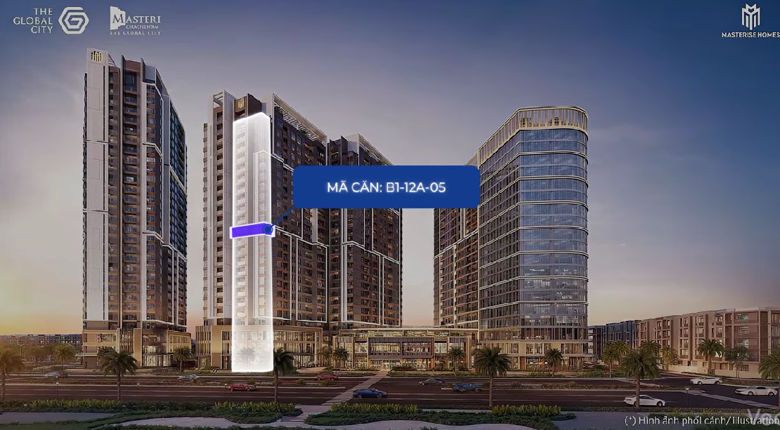 CHỈ CĂN B1-12A-05 MASTERI COSMO CENTRAL | BẤT ĐỘNG SẢN HOME PLUS